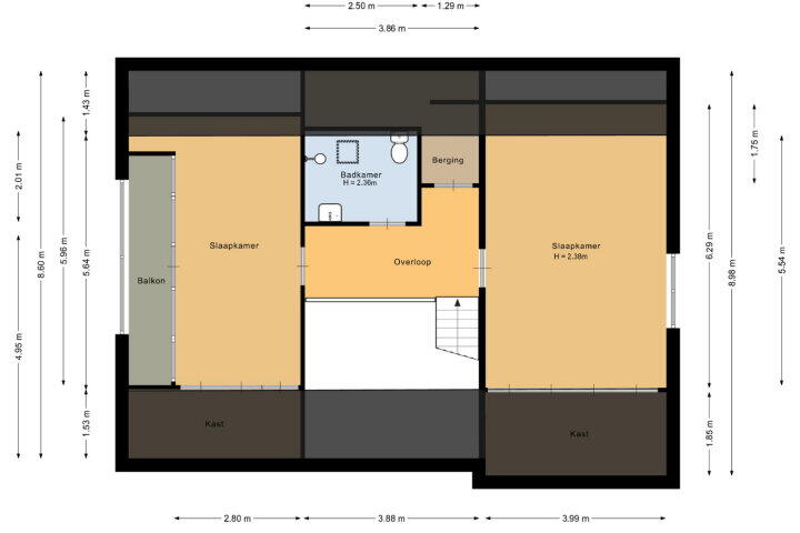 Plattegrond – Vijverlaan 9, Uffelte