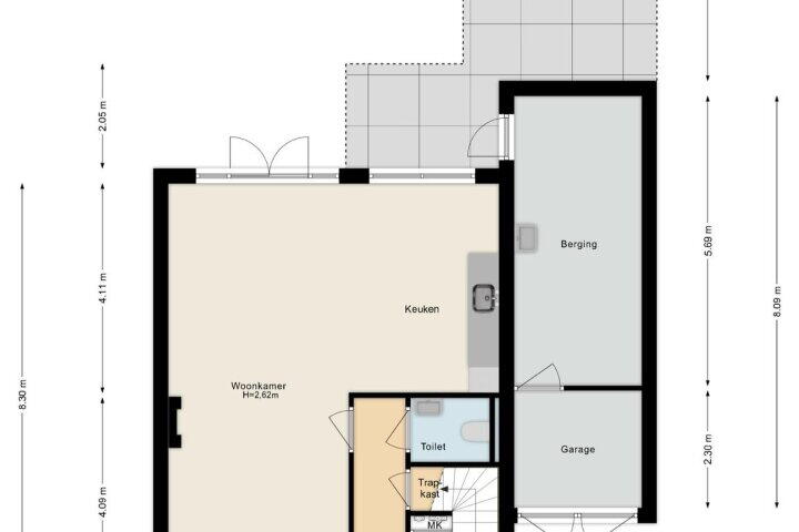 Plattegrond – Vincent van Goghlaan 8, Berkel-enschot