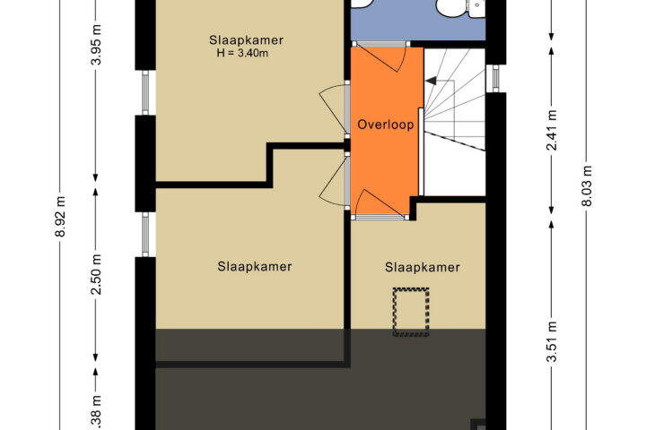 Plattegrond – Vinkenkade 77 R 206, Vinkeveen