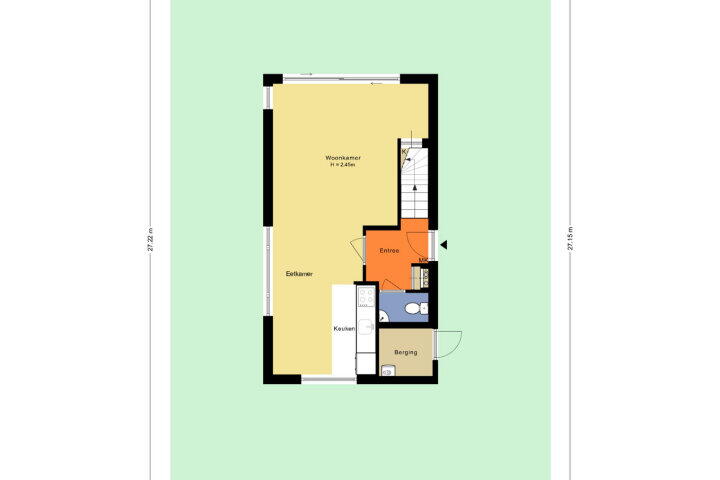 Plattegrond – Vinkenkade 77 R 206, Vinkeveen