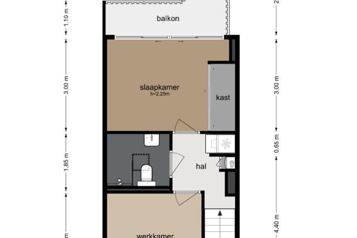 Plattegrond – Visseringstraat 7 3, Amsterdam