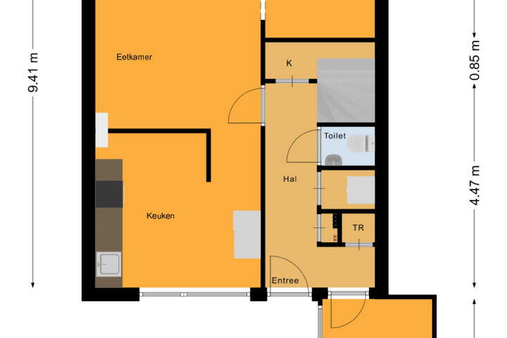 Plattegrond – Vlaardingenstraat 48, Almere