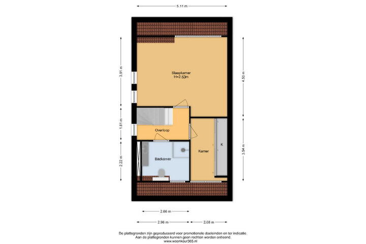 Plattegrond – Vlamingstraat 68, Zoetermeer