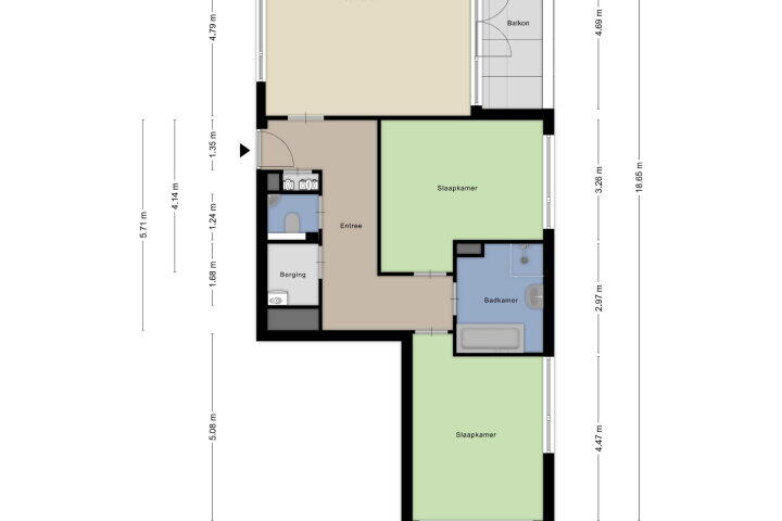 Plattegrond – Vlasven 129, Veghel