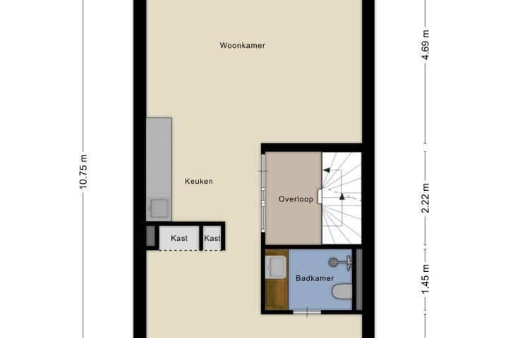Plattegrond – Vliehors 16, Lelystad