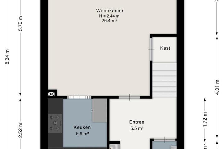 Plattegrond – Vlierelaar 6, Veghel