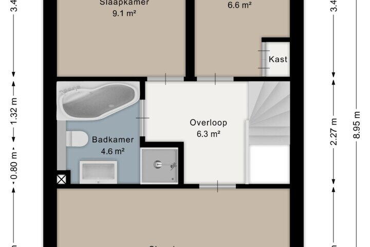 Plattegrond – Vlierelaar 6, Veghel