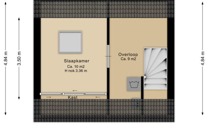Plattegrond – Vlierhof 18, Beilen