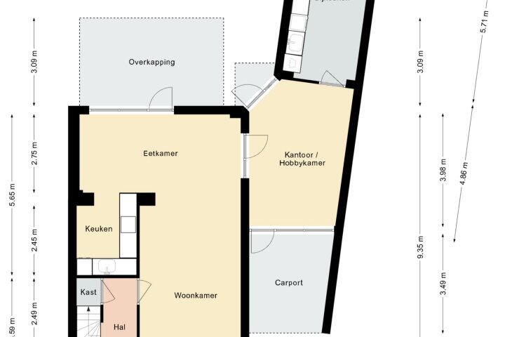 Plattegrond – Vloedstraat 5, Nuth