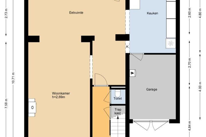 Plattegrond – v Mecklenburg Schwerinlaan 27, Waddinxveen