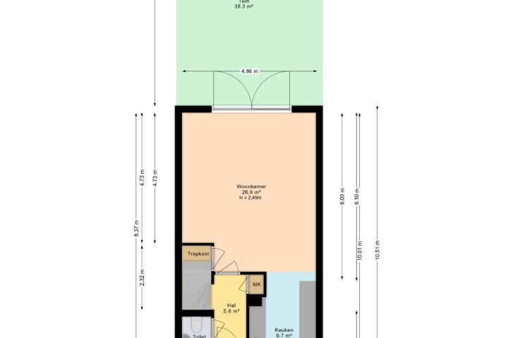Plattegrond – Vogelenzanglaan 9, Den Haag