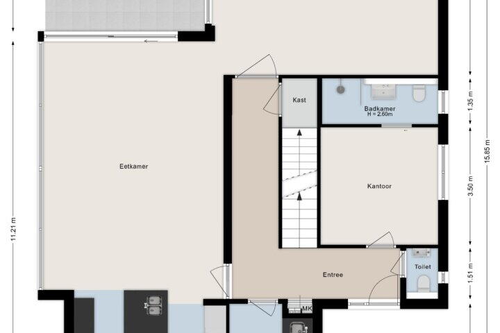Plattegrond – Volle Urenweg 2 a, Hoogenweg