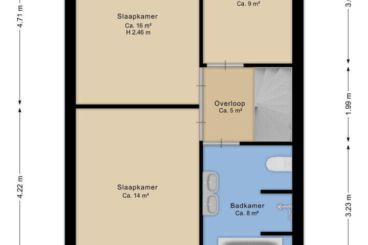 Plattegrond – Volmachtenlaan 23, Rolde