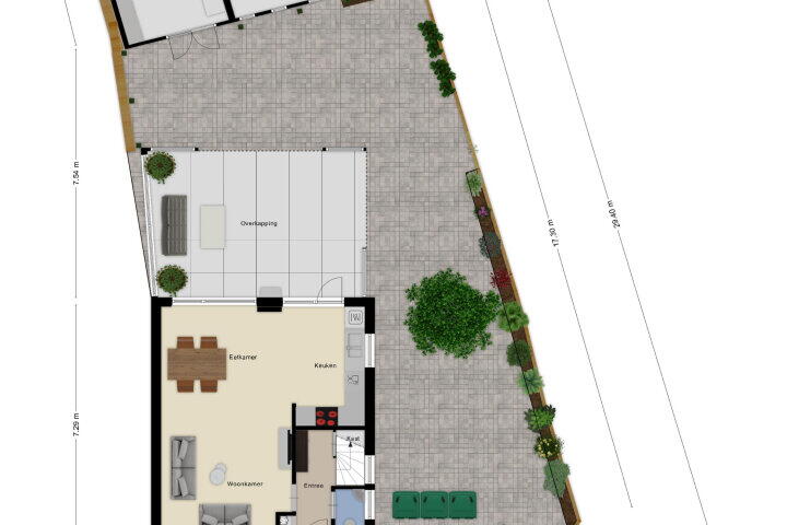 Plattegrond – Voltastraat 2 A, Roosendaal