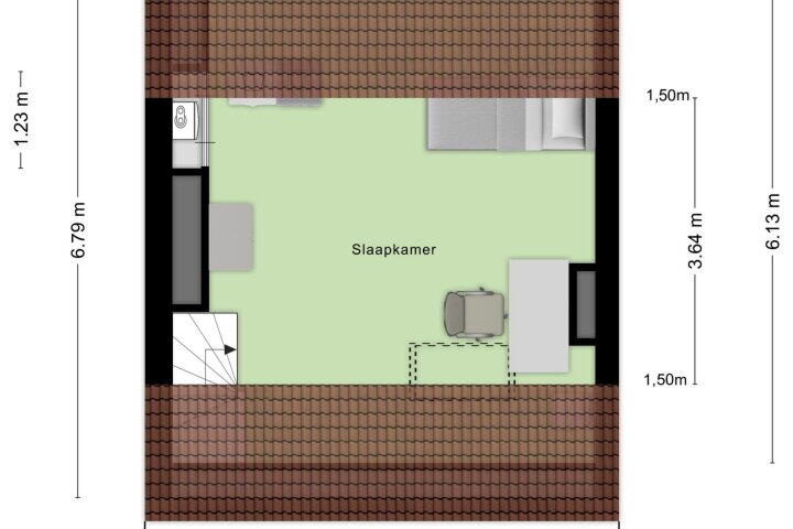 Plattegrond – Vondelweg 16 RD, Haarlem
