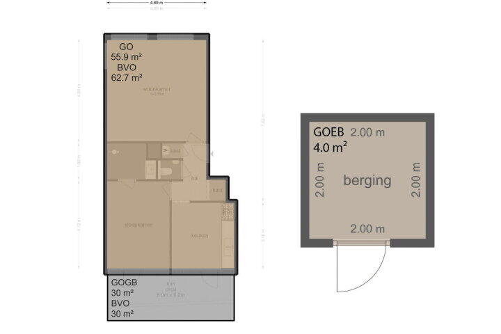 Plattegrond – Von Zesenstraat 360, Amsterdam