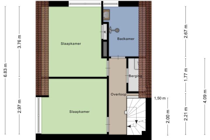 Plattegrond – Voorbroodstraat 27, Arnhem