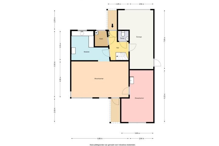 Plattegrond – Voorhuis 96, Drachten