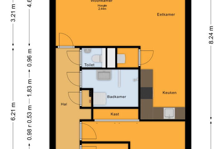 Plattegrond – Voorjaarstraat 6, Almere