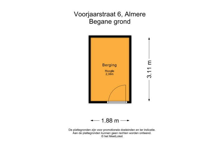 Plattegrond – Voorjaarstraat 6, Almere