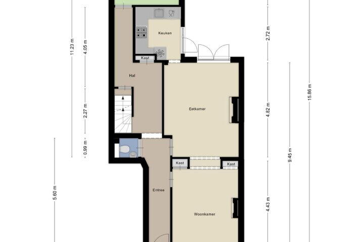 Plattegrond – Voorstadslaan 122, Nijmegen