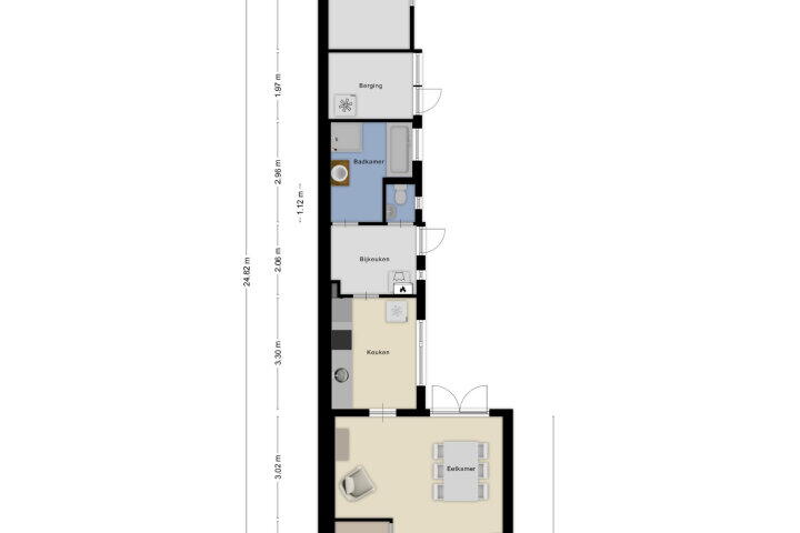Plattegrond – Voorstraat 138, Roosendaal