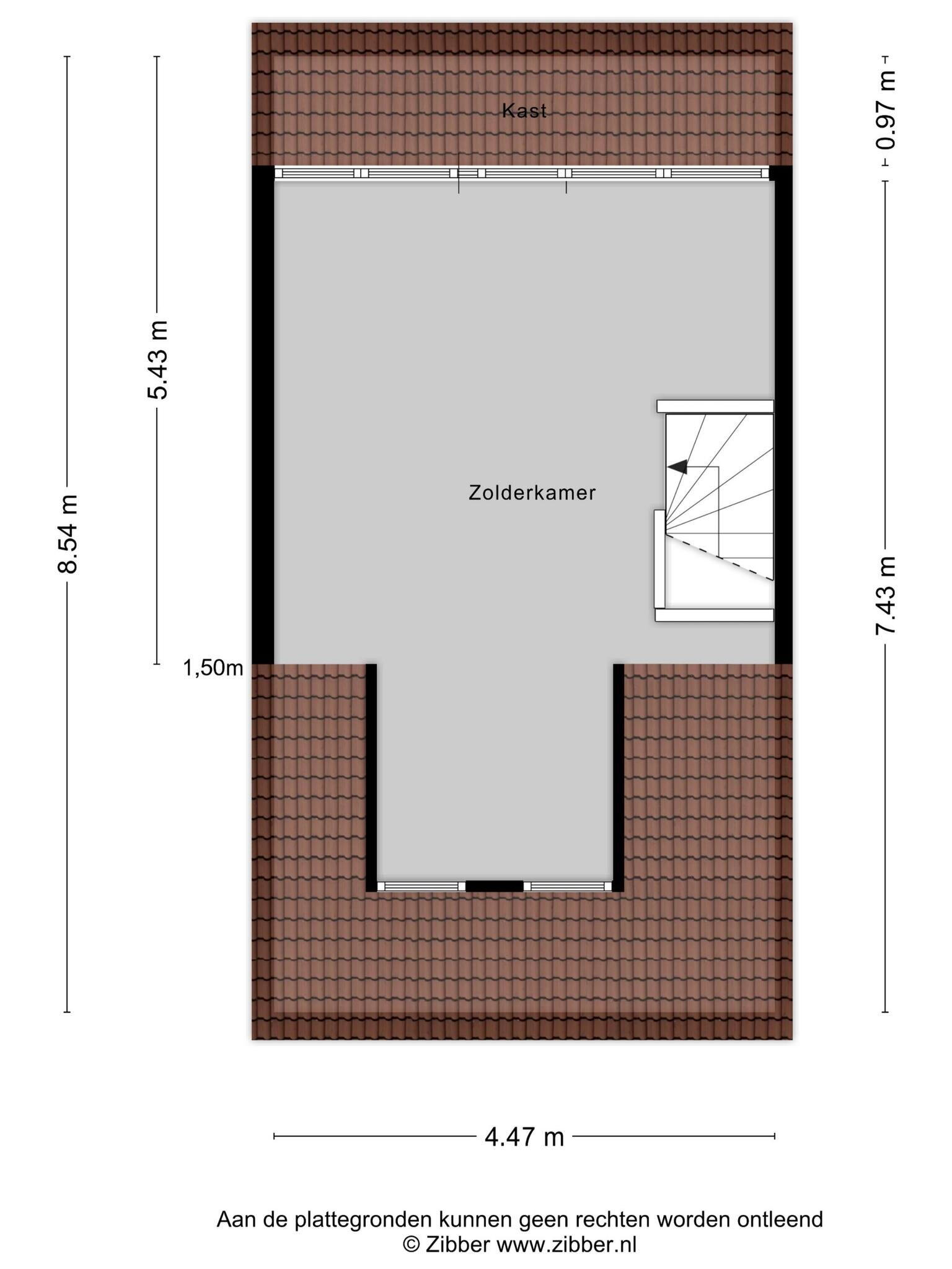 Plattegrond 3 - Voorstraat 14, Alphen aan den Rijn