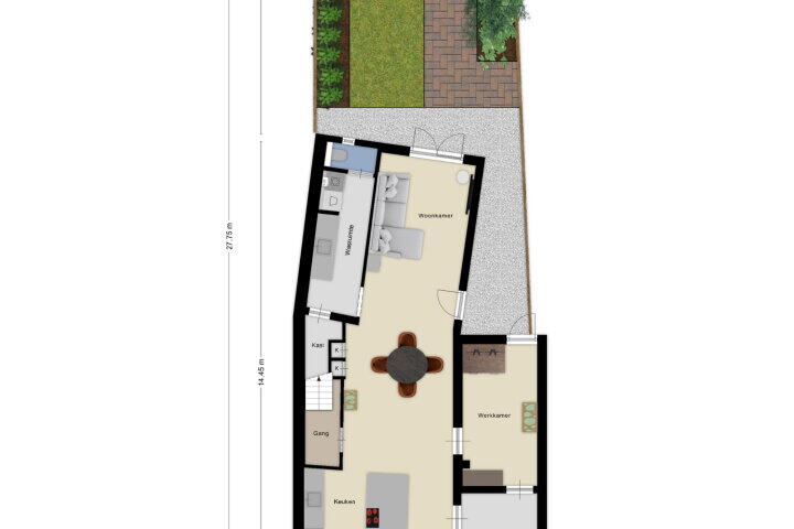 Plattegrond – Voorstraat 3, Roosendaal