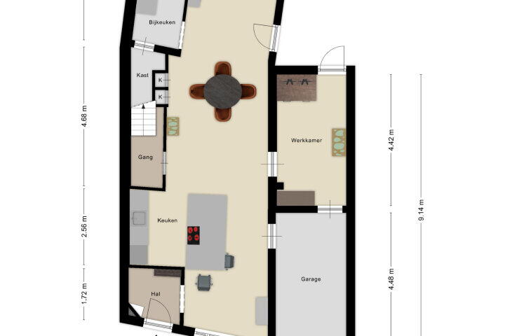 Plattegrond – Voorstraat 3, Roosendaal