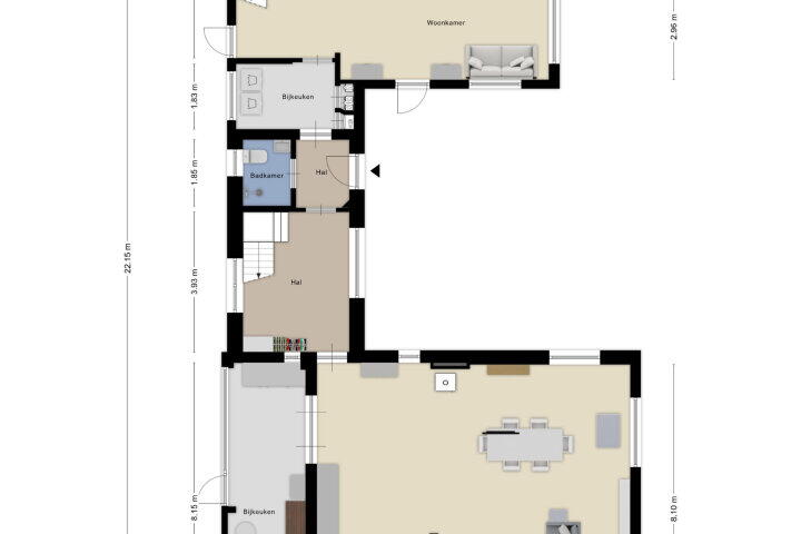 Plattegrond – Vosberg 6, Kruisland
