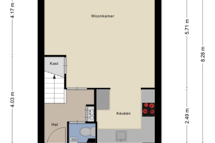 Plattegrond – Vossendal 52, Zeewolde