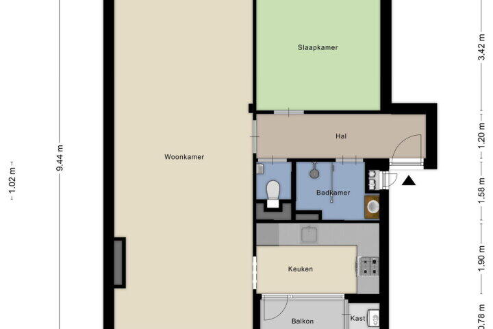 Plattegrond – Vossenlaan 351, Nijmegen
