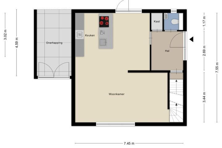 Plattegrond – Vredeslaan 3, Limbricht