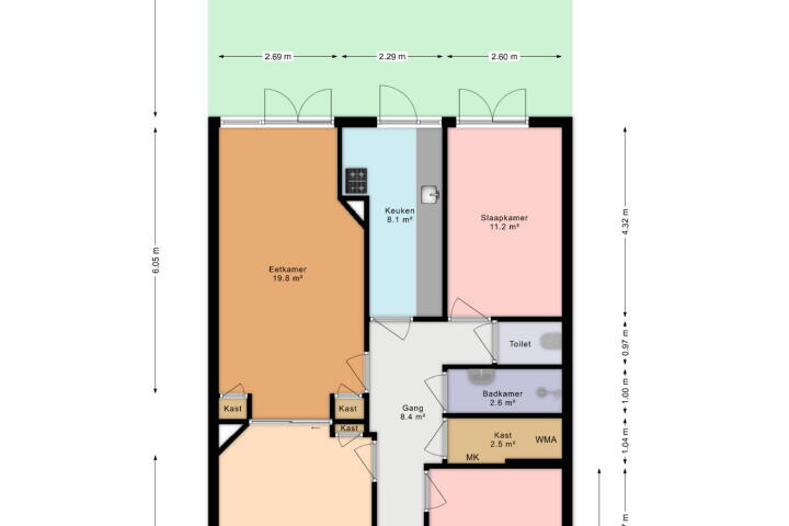 Plattegrond – Vreeswijkstraat 241, Den Haag