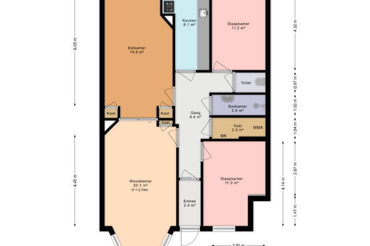 Plattegrond – Vreeswijkstraat 241, Den Haag