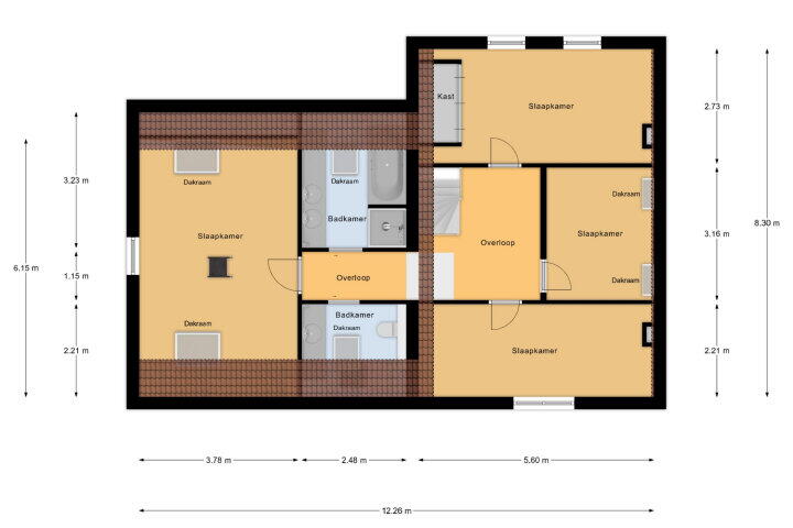 Plattegrond – Vrijburgstraat 18, Vlissingen