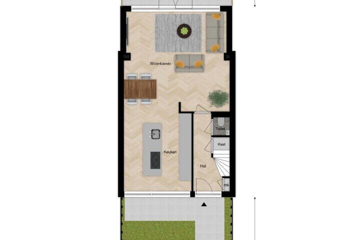 Plattegrond – Vrije Nesse 54, Bodegraven