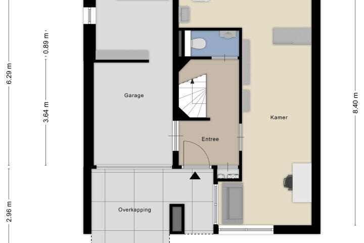 Plattegrond – Vrouwemadestraat 56, Roosendaal