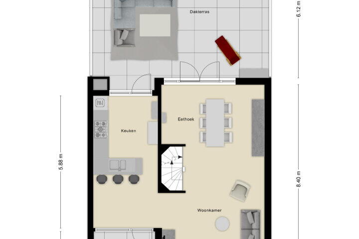 Plattegrond – Vrouwemadestraat 56, Roosendaal