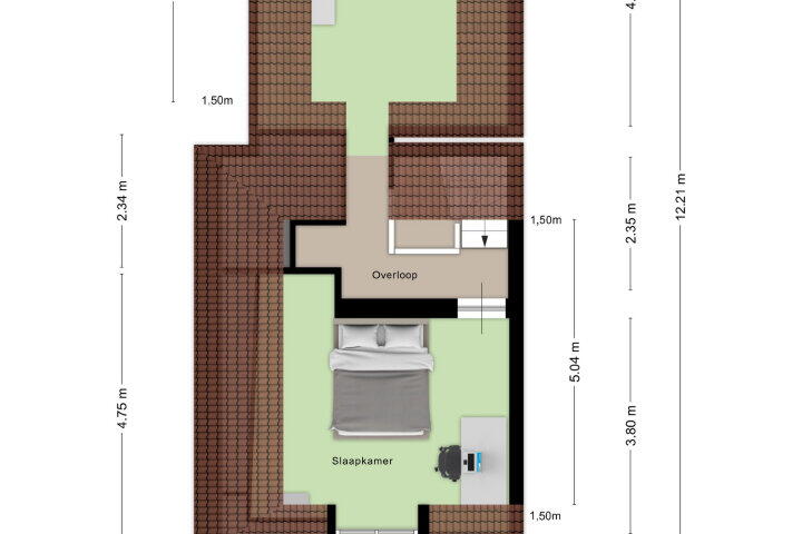 Plattegrond – Vughtstraat 6, Roosendaal