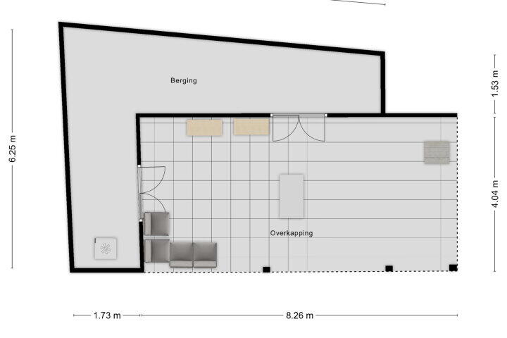 Plattegrond – Vughtstraat 6, Roosendaal