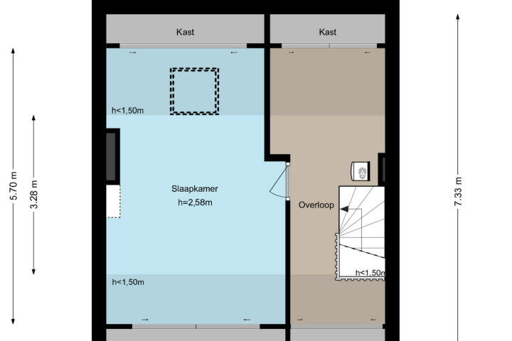 Plattegrond – Vuurdoornlaan 26, Amstelveen