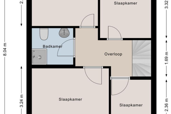 Plattegrond – Waardeel 58, Steenwijk
