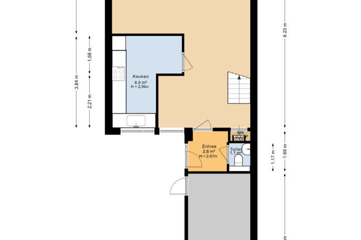 Plattegrond – Waardeel 82, Steenwijk
