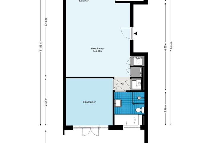 Plattegrond – Wakkerstraat 18 B, Amsterdam