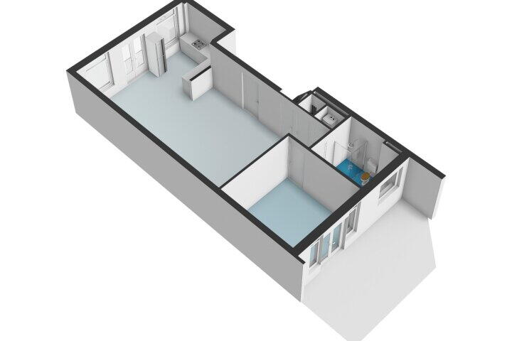 Plattegrond – Wakkerstraat 18 B, Amsterdam