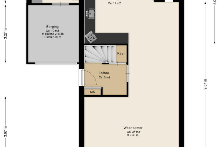 Plattegrond – Walakker 8, Beilen