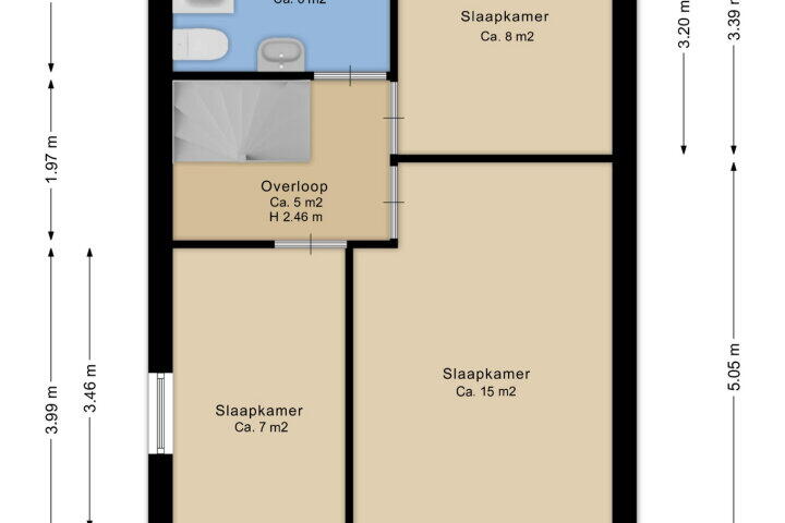 Plattegrond – Walakker 8, Beilen