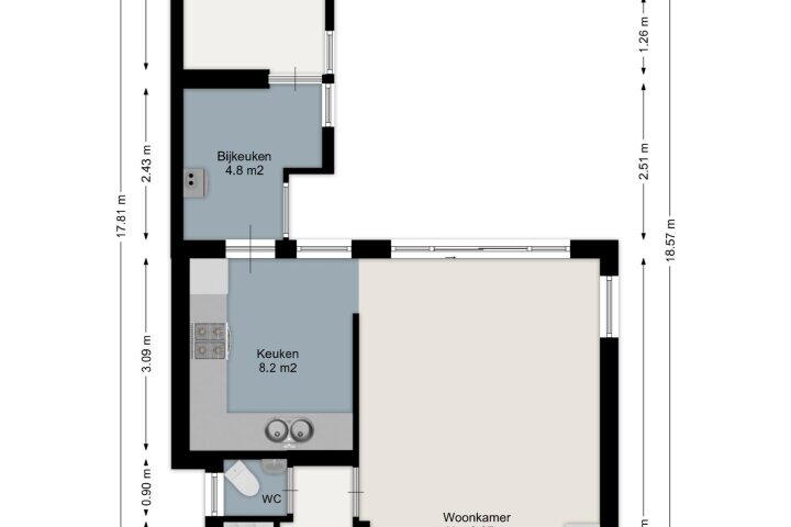 Plattegrond – Walhofstraat 131, Enschede