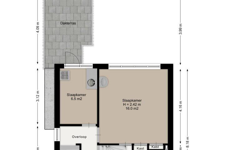 Plattegrond – Walhofstraat 131, Enschede